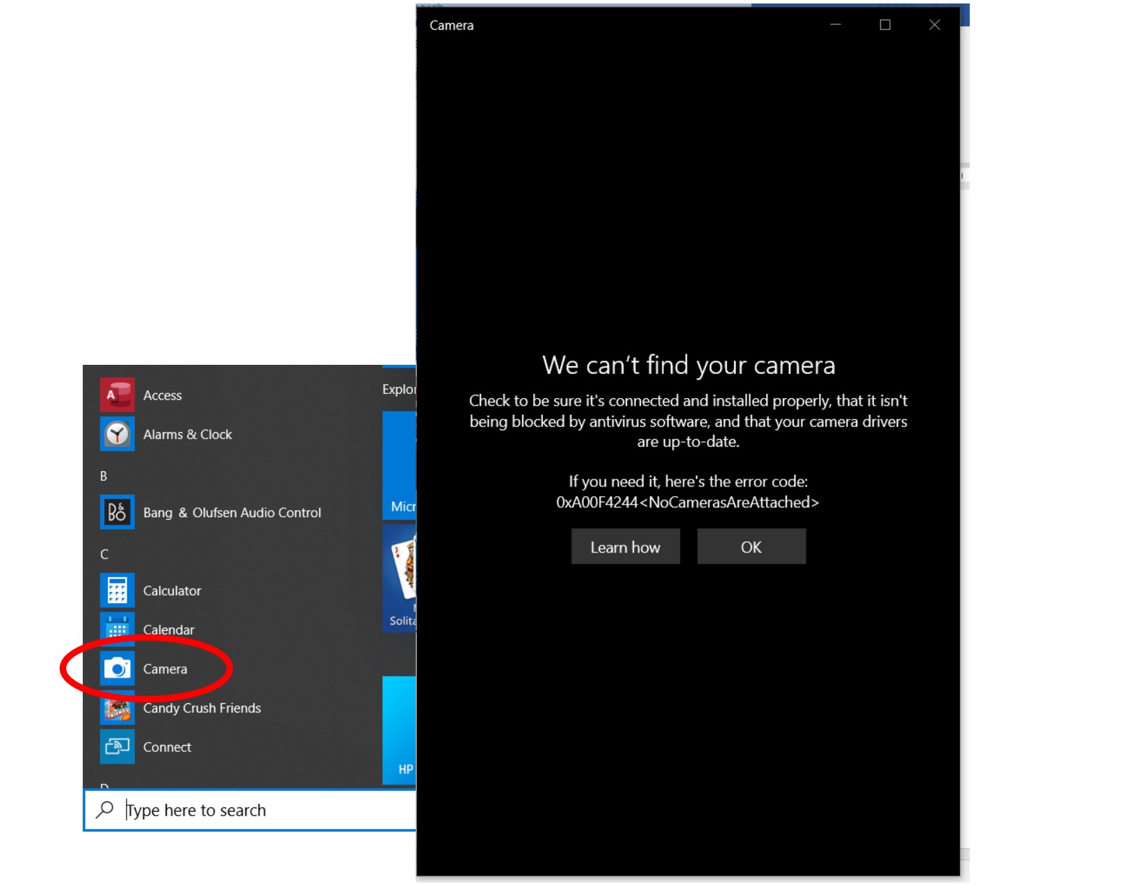 Error Message: 0xA00F4244, Code 45, WebCam 19ace2cc-6955-484a-ad20-95c6ae7255a4?upload=true.jpg