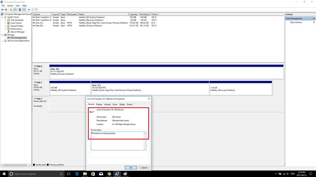 LaCie d2 Quadro 3.0 Hard Drive not installing on Windows 10 19b6cae7-7022-4ed3-9244-8664f9a365e0.jpg