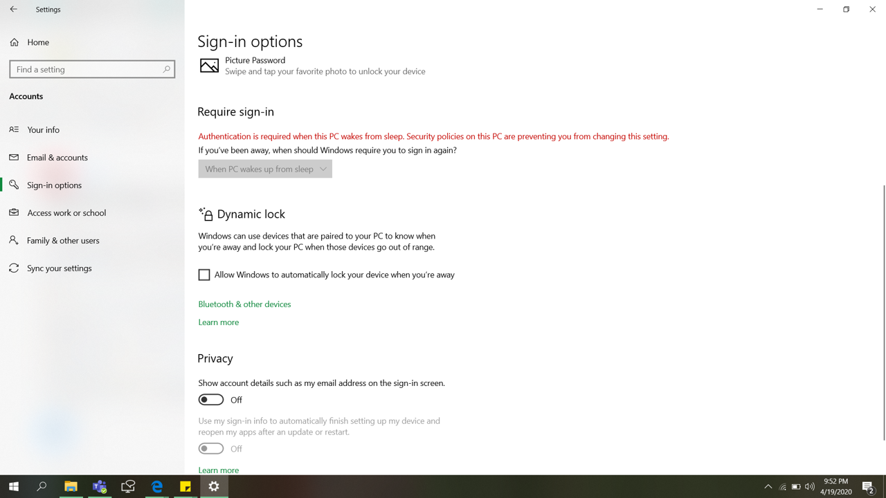 Disable the require-sign in upon sleep 19f0e0d0-c019-40c7-80c3-1bac179402ff?upload=true.png