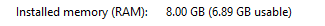 The usable ram is less than installed ram 1ab49cc1-585d-44ef-b054-8b360f0648b0?upload=true.png