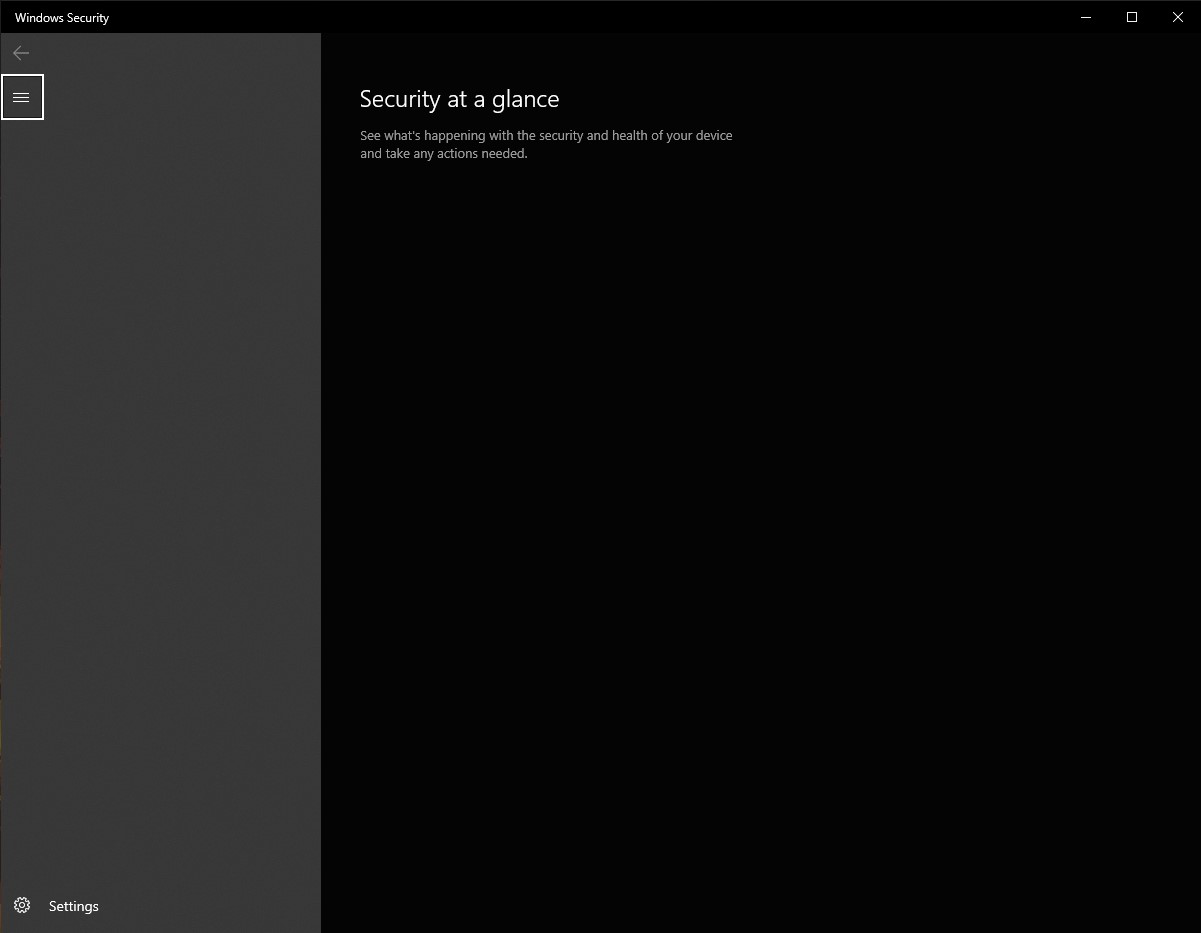Windows Security settings show up as blank and Windows Update always crashes. 1ae43186-dc4d-464d-a5e3-39965b4750e6?upload=true.jpg