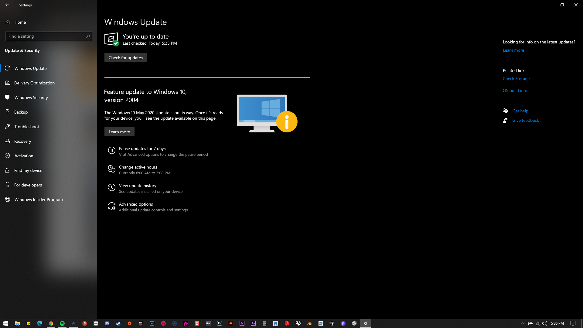 Can't update to Windows 10 2004 - Dell G7 7588 Update fails and rolls back 1b098304-bf4f-4803-8dc7-cf2305e72fa2?upload=true.png