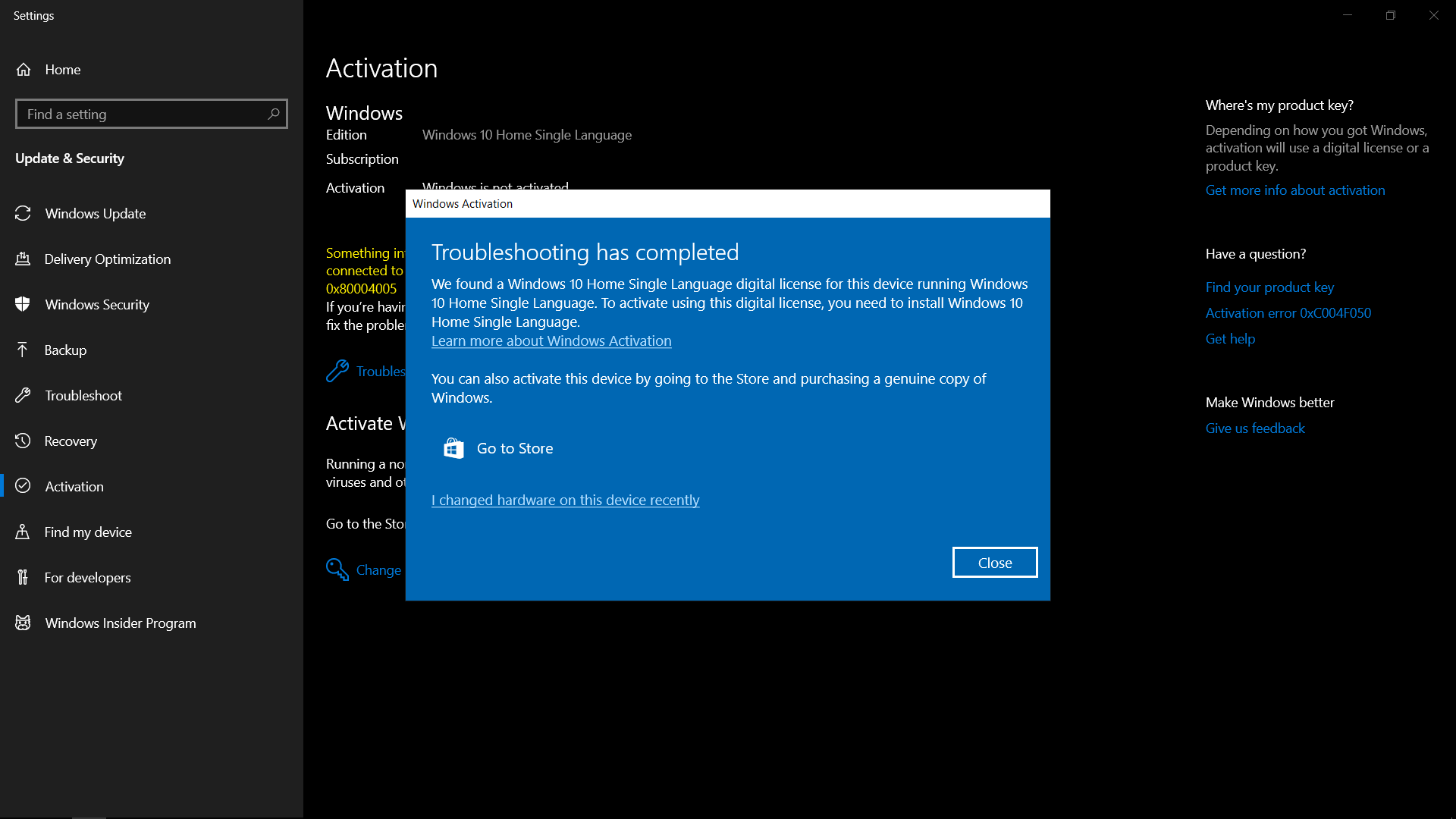 not able to reinstall windows 10 home single language after i update windows 10 v 1709 to 1809 1b7d440a-9b38-4882-a885-2c6e8bfc3b61?upload=true.png