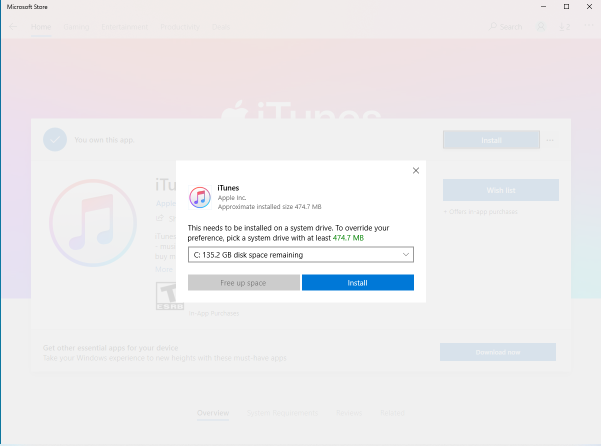 Can't install apps on newly partitioned HDD 1b90bade-22e9-4de9-90c5-6f77d7ce9188?upload=true.png