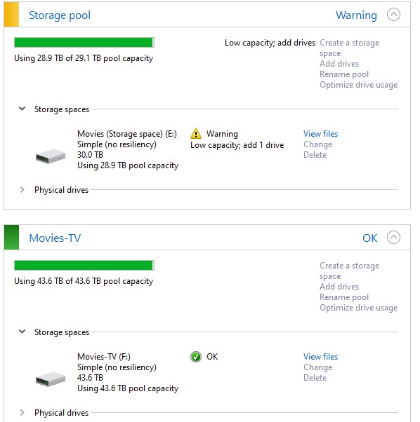 Storage Spaces - created a Raid 0 with Powershell but the Manage Storage Spaces UI doesn't... 1be318ff-f82f-46a6-8961-0624e324799a?upload=true.jpg