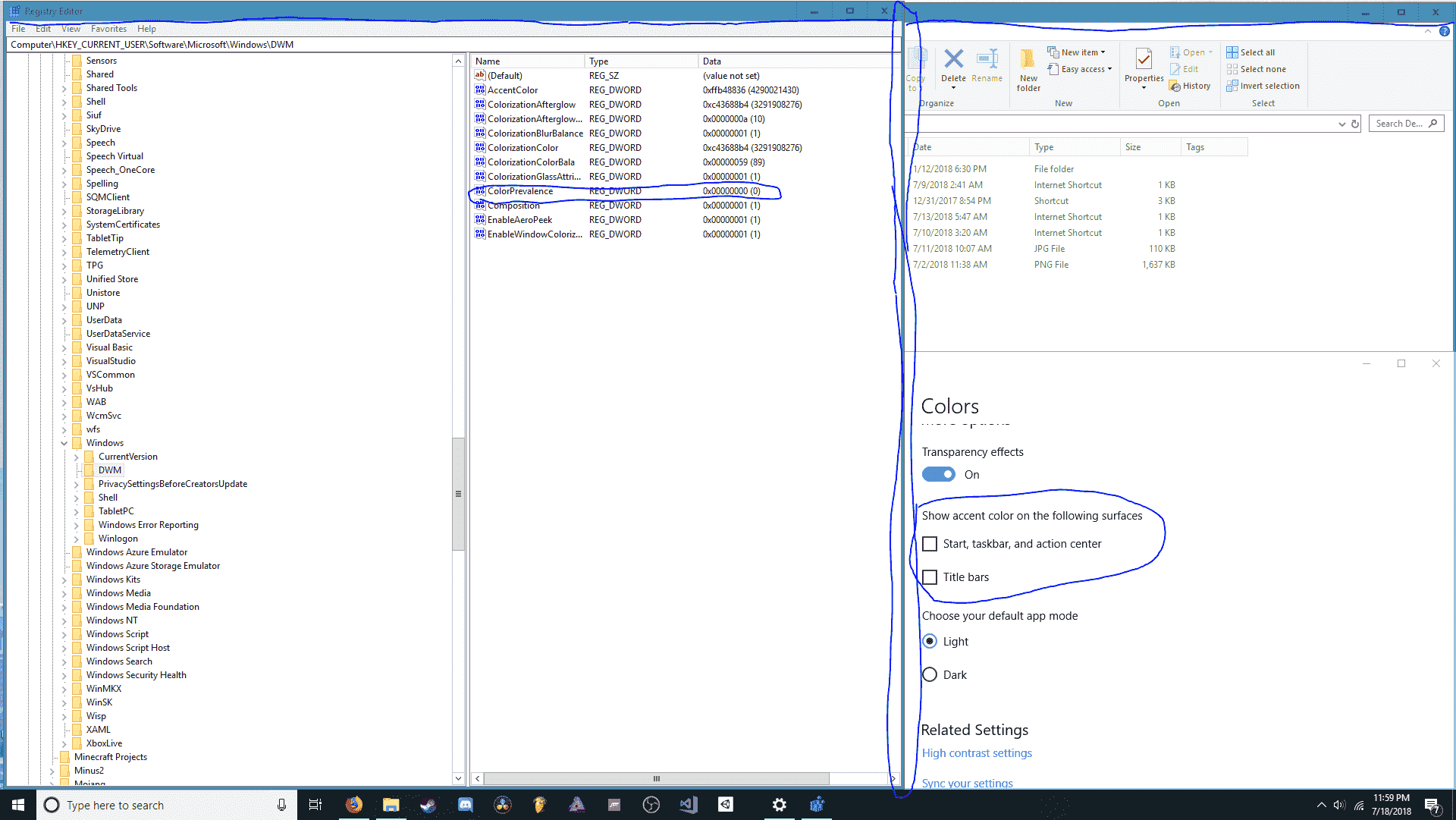 Title bar accent color won't change to default. 1bf3c70e-cab3-4d8d-a212-0289a5928fc8?upload=true.png