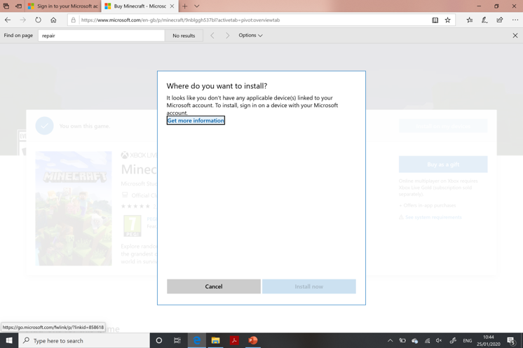 Microsoft Store can't find applicable devices 1c3783f4-8dd4-46af-b8ca-571dba5e211e?upload=true.png