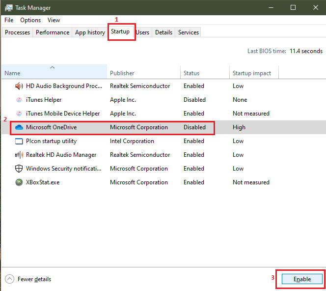 OneDrive nolonger starts up automatically. 1c6367e0-6ddc-4cc9-a5b7-26d3daeb3e3c?upload=true.png