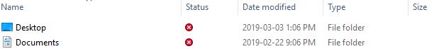 Why are Red Xs appearing on my icons when I have two 1 TB One Drives full of space? 1c6d1994-22fa-4f01-9f63-0c4b68a3ef03?upload=true.jpg