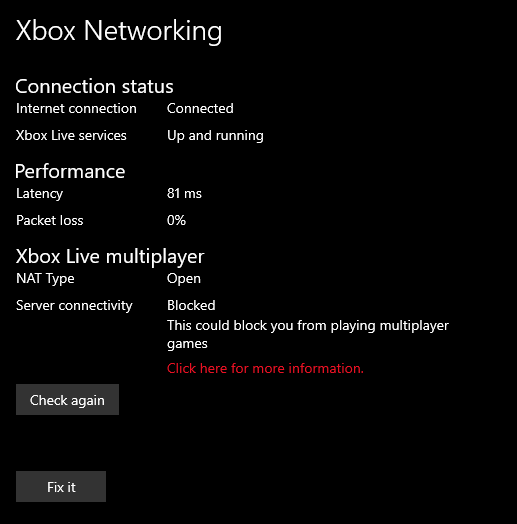 Xbox Networking on PC says 'Server Connectivity - Blocked' 1c975db4-4d41-43e9-8b74-5fadb670ecbe?upload=true.png