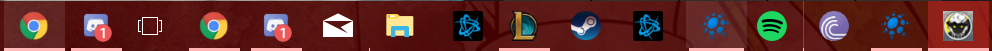 Icons start duplicating on taskbar when i hover over them and When i open chrome the blue... 1cc354c7-6f1e-46d9-89d5-957bce220c54?upload=true.png