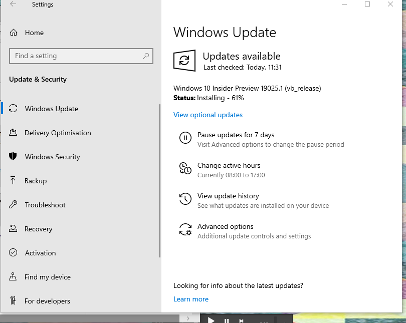 Unable to install windows 10 insider preview 19025.1 1d85dfe4-3140-4a2e-94c5-3e0bd20e7291?upload=true.png