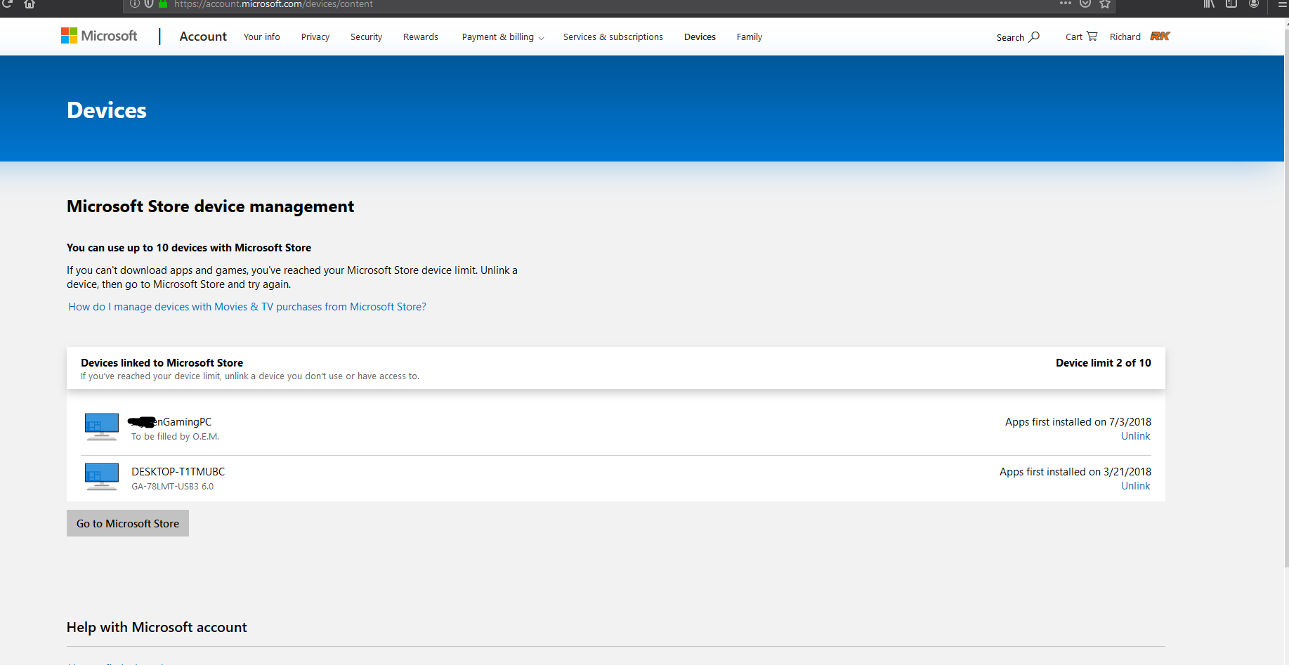 My PC isn't showing up as a device in Microsoft Store 1dc3ba8a-57c7-45ec-9098-d2c7523e4ee2?upload=true.png