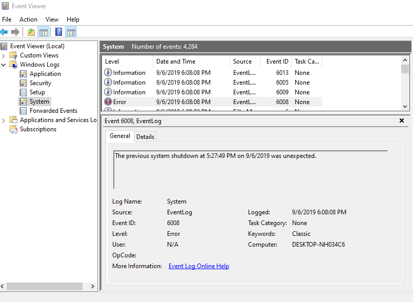 Windows Event Viewer Event 41, Event 6008, PC either reboots or freezes 1df521b6-20c6-4534-88d6-521da95c240e?upload=true.png