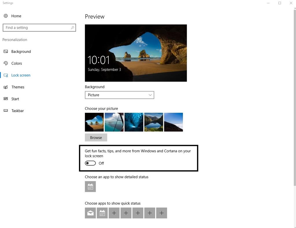 win 10 login screen get fun facts, etc is already off, but it still displays stuff. What... 1dfc82d5-7e38-45b9-ac58-58f8038ff914.jpg