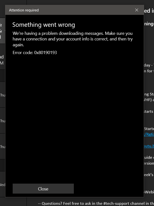 Recently I've had error code 0x80190193 when refreshing my mail using Windows 10's native... 1dff34cd-b98e-4039-aefb-f91872be5194?upload=true.png