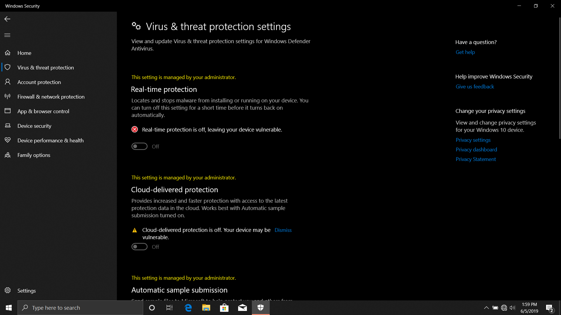 Windows 10 Security Center Issues with Other Providers and Itself. 1e8395a0-41fc-4f85-a908-e4302af866f4?upload=true.png
