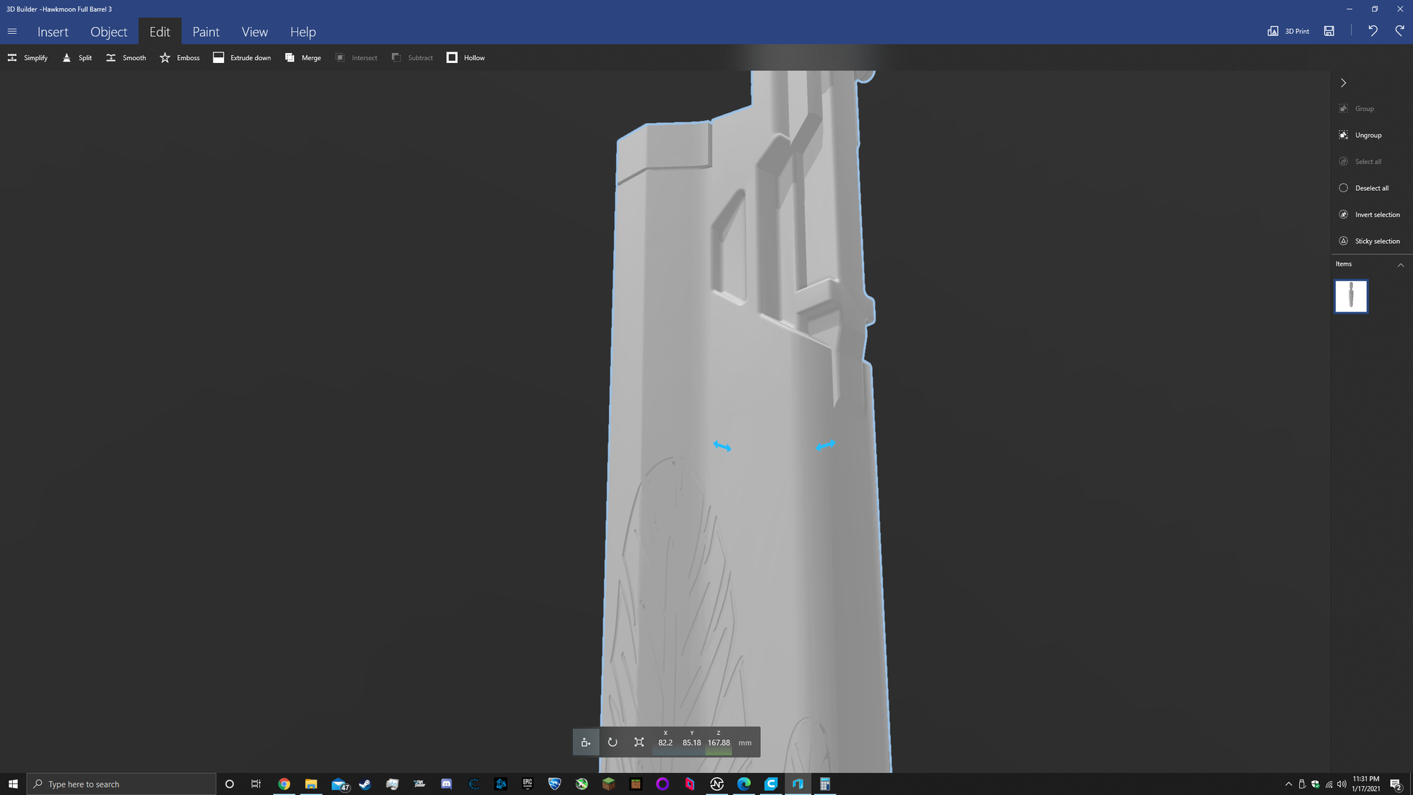 3D Builder: Merging objects creates unwanted polygons 1e867de1-4f88-447d-af6f-fd351fe92282?upload=true.png