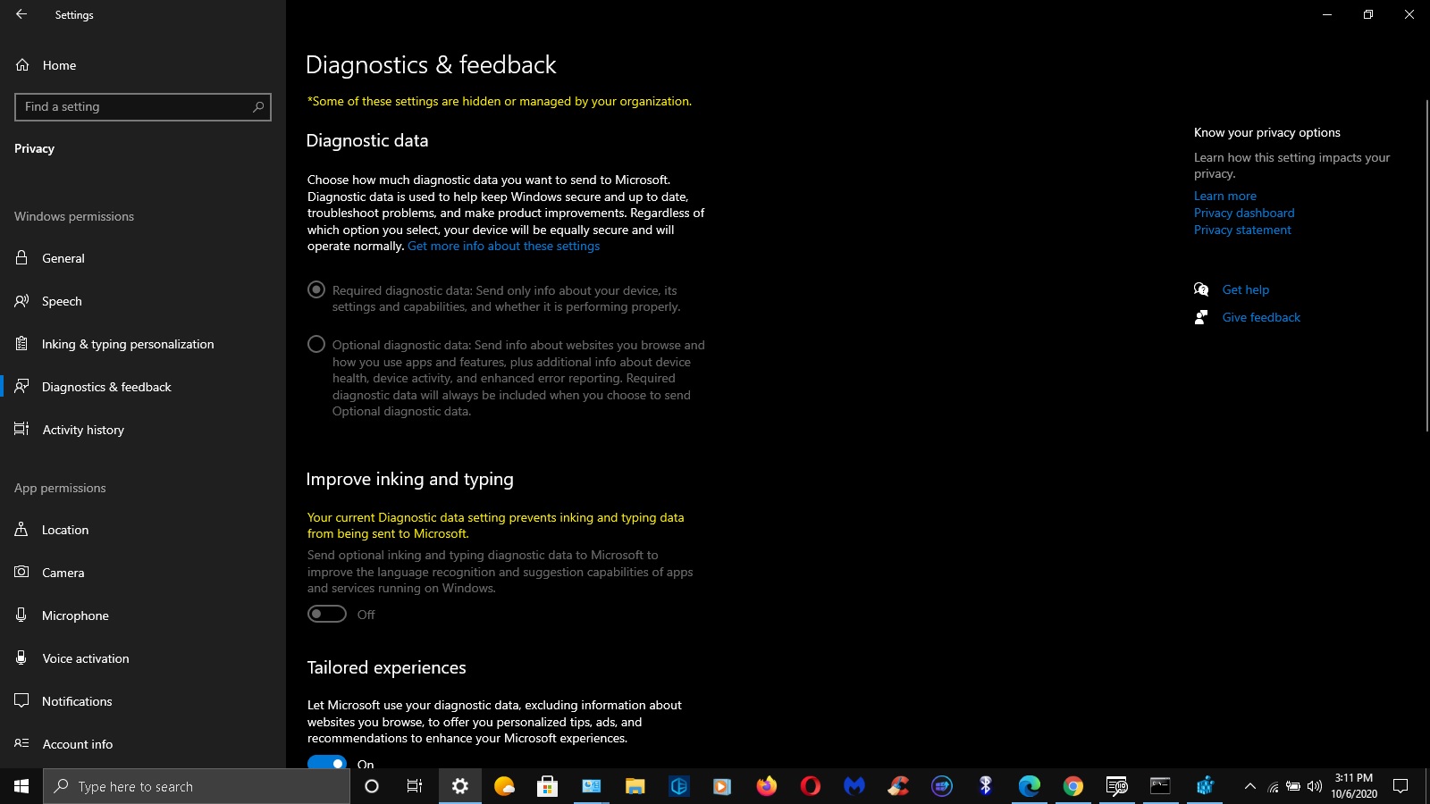 *some of these settings are hidden or managed by your organization. 1ec7d764-ba14-4427-93ec-ca4ae2a26493?upload=true.jpg