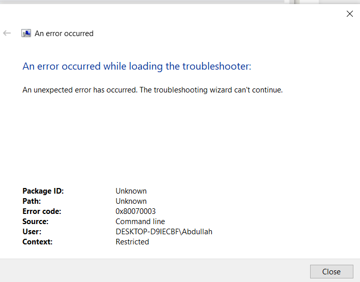 Error 0x80070003 when I try to Troubleshoot problems in network menu from taskbar 1ec7f6de-96fe-4921-9ecf-1e6a65ca4362?upload=true.png