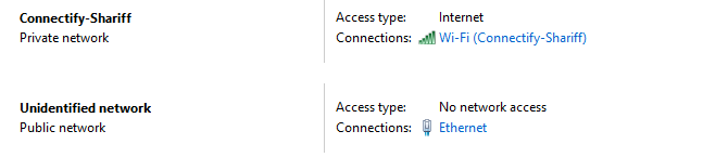 My windows PC shows 'Access Type: No network access' to Raspberry Pi 3 when connected... 1ee3ba34-2904-42a0-adc2-ceb2cda50809?upload=true.png