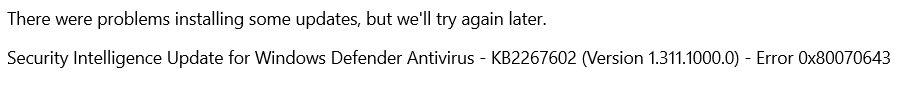 Trying to install an update and it keeps giving me this error message. 1f72a03d-a1c9-4809-b17e-580dc9cc5ef2?upload=true.png