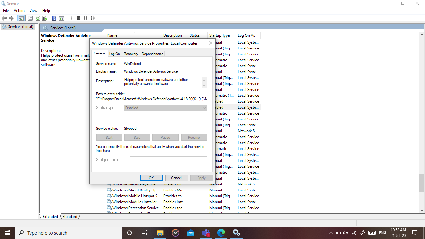 Cannot turn on Windows Defender... Please tell what to do. I am very afraid. 1f99e3a7-ad48-4841-b7a1-e328b999e21e?upload=true.png