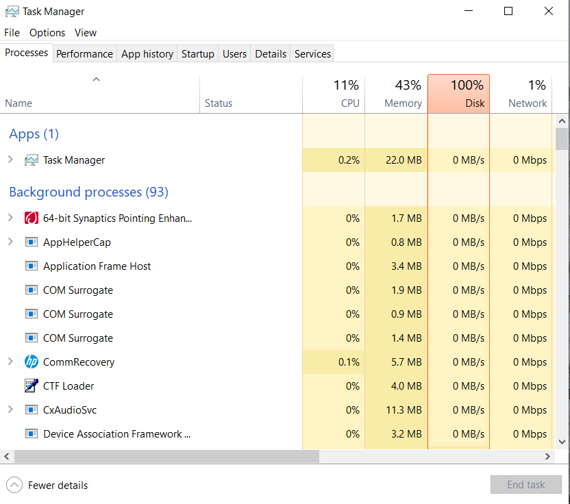Issue with 100% disk usage, causing system latency 1fac824d-3088-49f7-944f-811646533dd7?upload=true.png