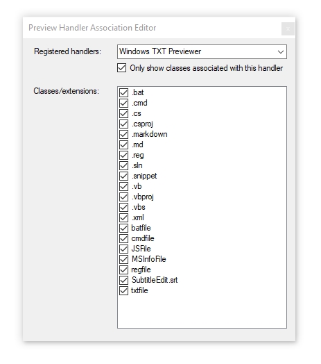 Win10 Explorer Preview Pane not working, preview handler Windows TXT Previewer might be broken 1fcb3cc2-57d2-42ed-b7f8-d550fc3239bd?upload=true.jpg