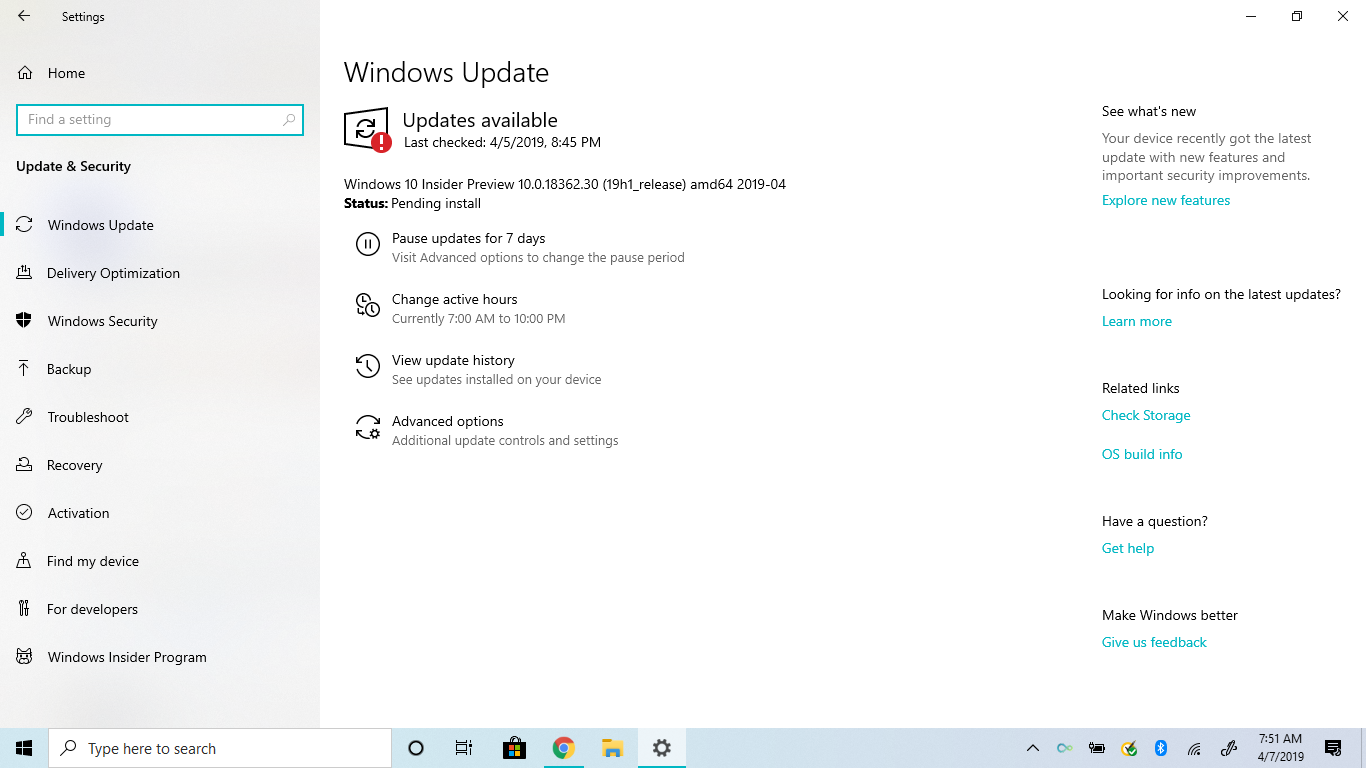 windows update pending download