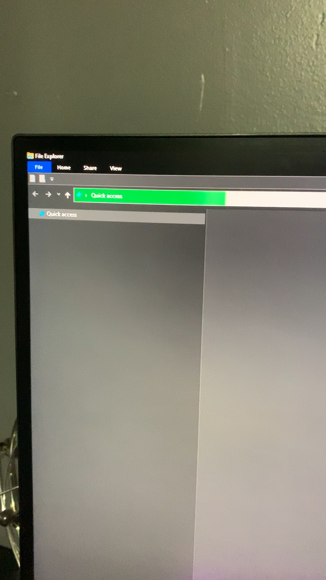 Problem: Whenever I open Files Explorer nothing shows up and it just has a green loading... 1tIYCBUF-0cw7EJjGyG9ej2PDR-0bLGRmhx6f72ubOM.png