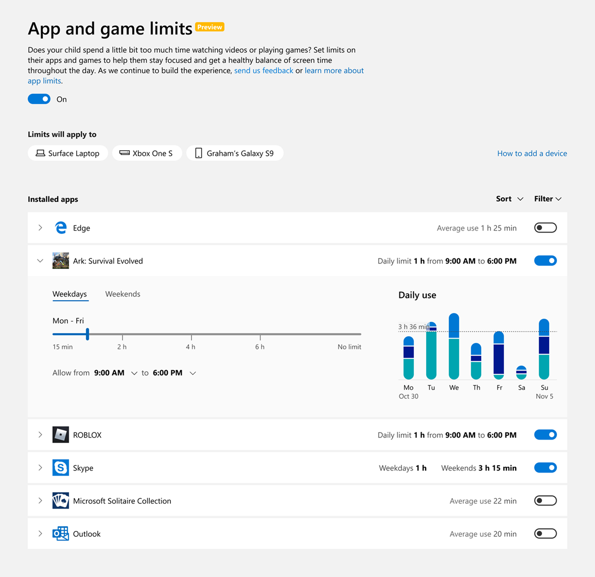 How to Set App and Game Limits for Microsoft Family Child Member 2-ARK-limits_crop.png