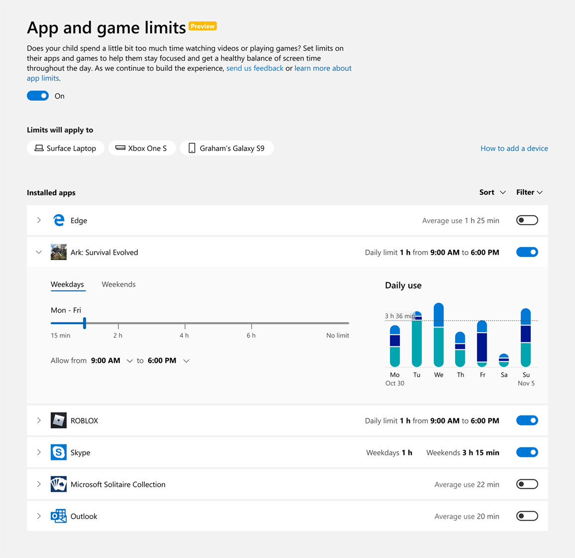 App and game limits - Microsoft Family 2-ARK-limits_crop.png