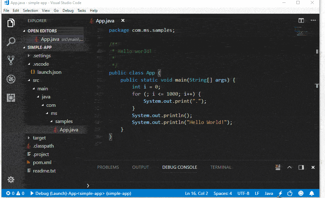 about visual studio 2018.03.19.Supporting-JUnit-5-in-Visual-Studio-Code.ConditionalBP.gif