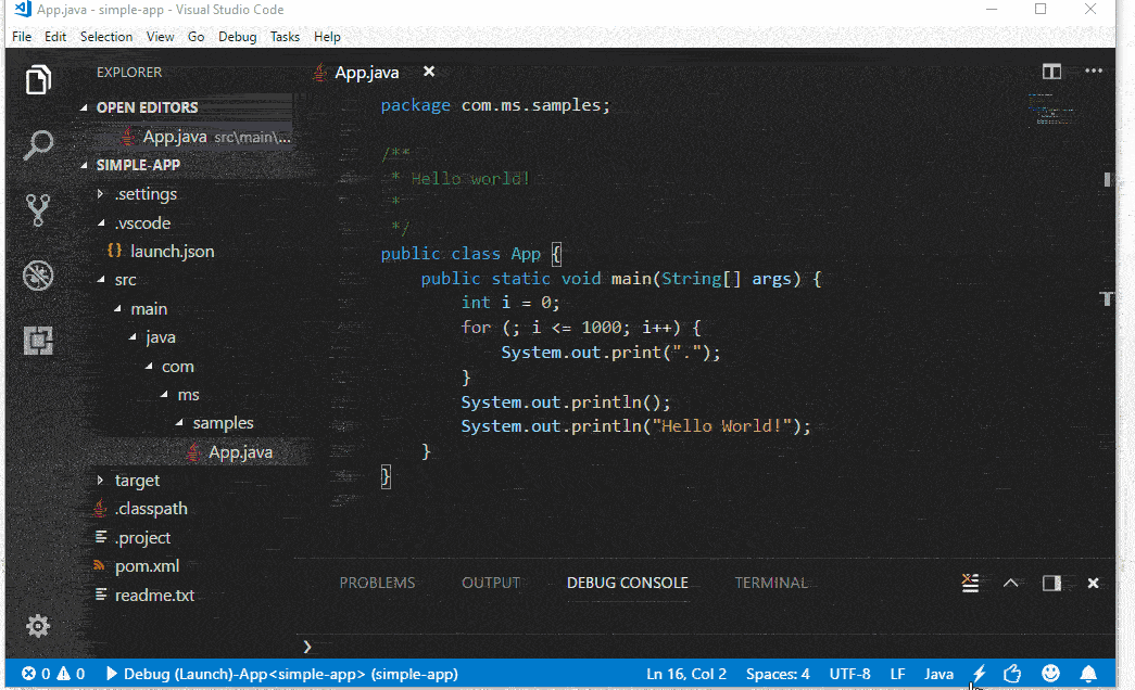 visual studio 17 2018.03.19.Supporting-JUnit-5-in-Visual-Studio-Code.ConditionalBP.gif