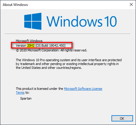 You can update to Windows 10 2009 now 2020-08-21-155406.png