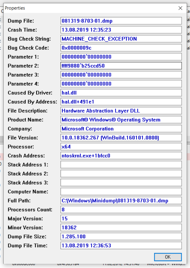 while watching youtube videos, i get bsod "machine check exception" 2023a7ff-b7a7-46c4-912d-7dd45902b97c?upload=true.png
