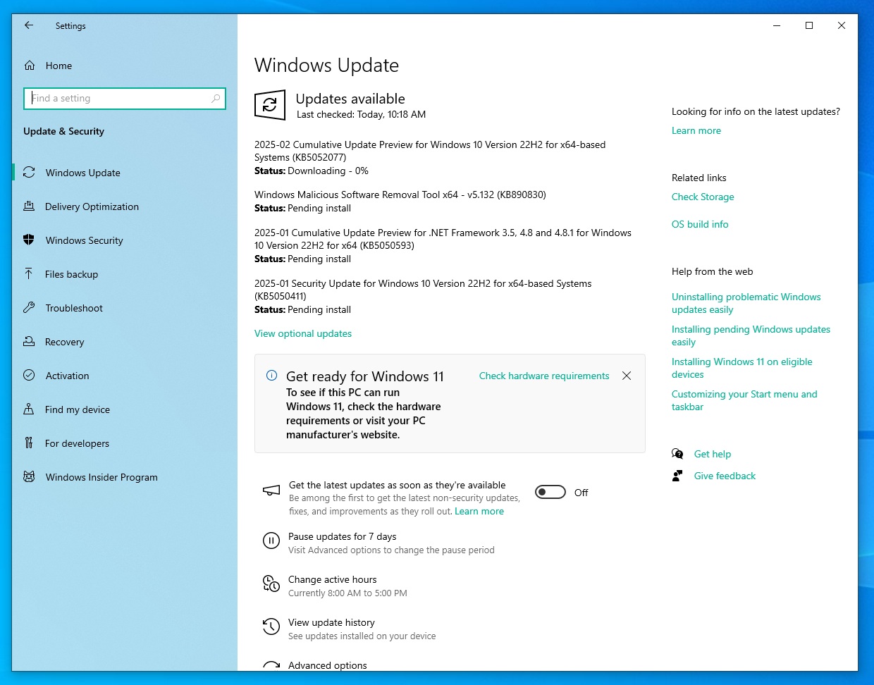 Windows 10 KB5052077 fixes dwm.exe crashes, direct download .msu 2025-02-Cumulative-Update-Preview-for-Windows-10-Version-22H2-for-x64-based-Systems.jpg