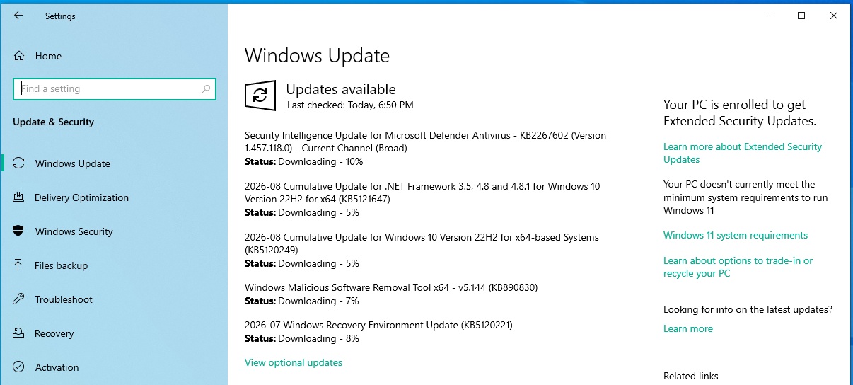 Windows 10 KB5120249 keeps the OS protected, direct download links for offline installer (.msu) 2026-08-Cumulative-Update-for-Windows-10-Version-22H2-for-x64-based-Systems-KB5120249.jpg