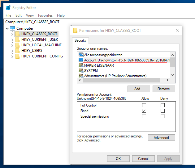 Found random characters in 2 unknown users account in regedit.  Only file where this... 205617d1537909145t-unknown-user-account-registry-unknown-account.png