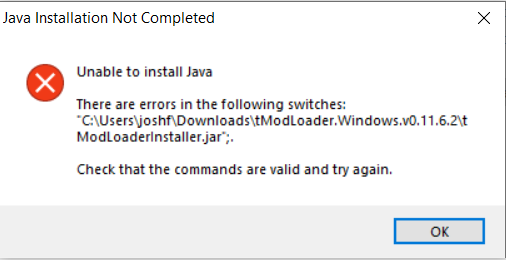 Java won't work when I try and open jar files with it 207d3262-eac8-4213-bebb-956aa6cace66?upload=true.png