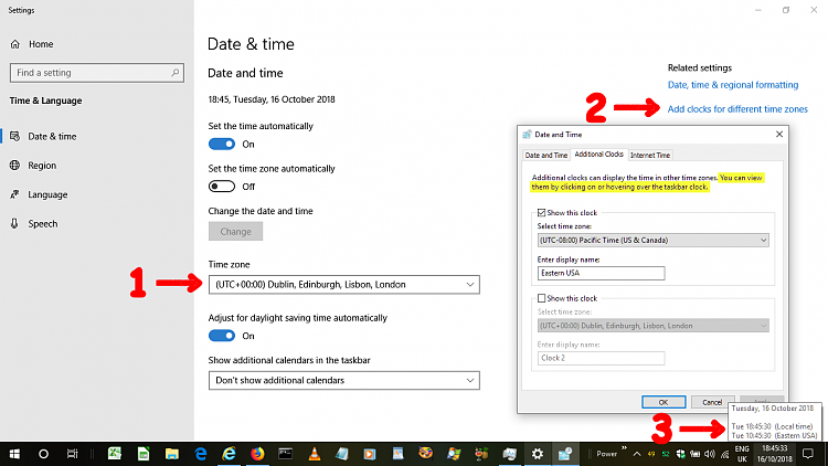 My timezone keeps changing from UTC+2 to UTC+8 every time I boot up. 208666d1539713430t-utc-time-displaying-utc-time-bottom-task-bar-clocks.png