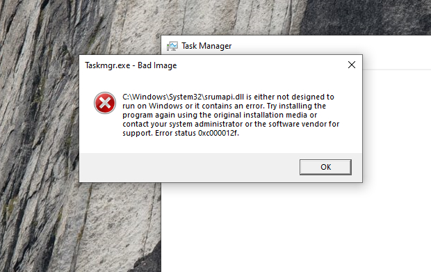 I get an error message when I open the Task Manager, Videos Don't open in Movies&TV only... 20e22c86-b265-4a8c-bd19-a2cd5d570493?upload=true.jpg