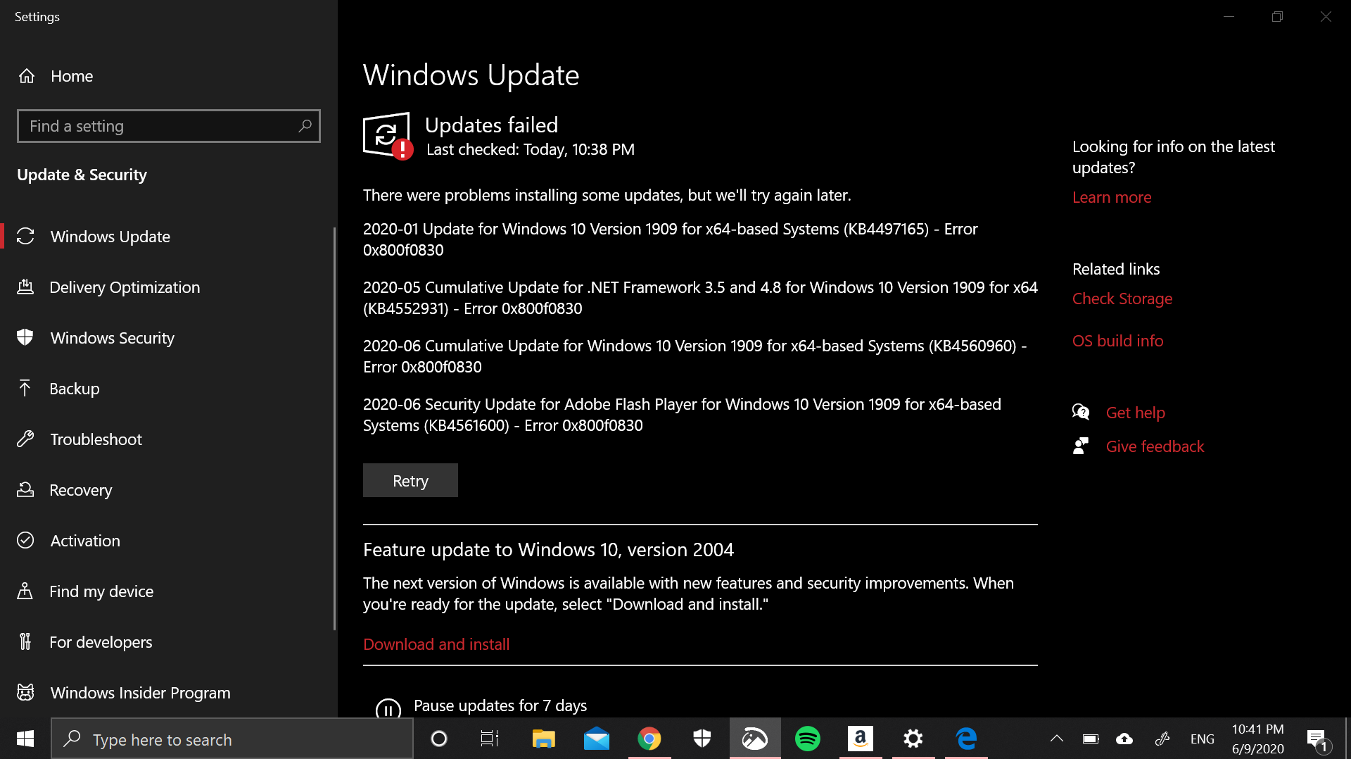 can't get the newest updates on my laptop. 218ec739-2879-4782-9787-cedbf4f6853d?upload=true.png