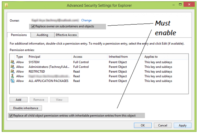 How to fix "Failed to enumerate objects in the container, Access is denied" While trying to... 219433d1546387766t-failed-enumerate-objects-container-access-denied-image.png