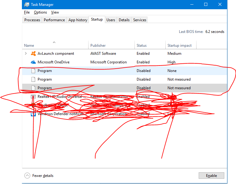What are the program programs in the startup tab in taskmgr.exe? 21ea06a7-1cf4-44a3-8c42-4974c87a9977?upload=true.png