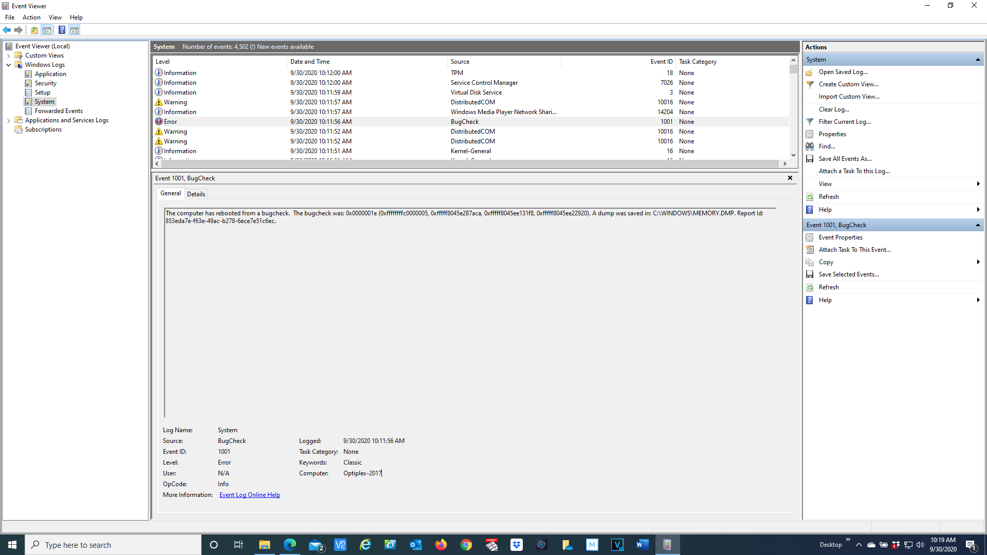 BSOD - ndu.sys & fwpkclnt 2259c780-c766-4808-8e4b-db4f04d17166?upload=true.png