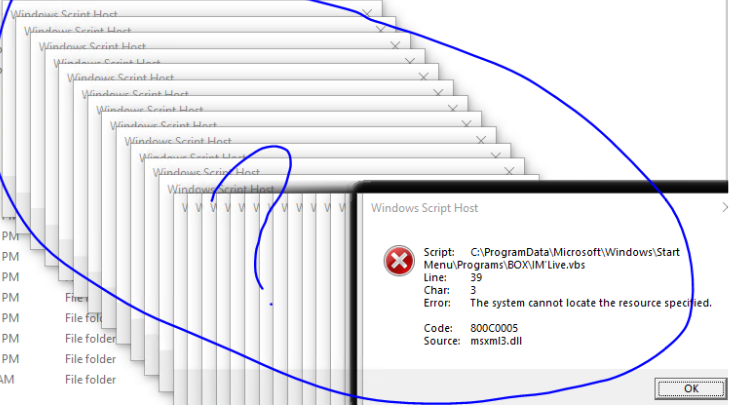 I want to hide windows script host error from user . 2267e3e4-6b8c-4dad-be18-d2b14eea9d4c?upload=true.png