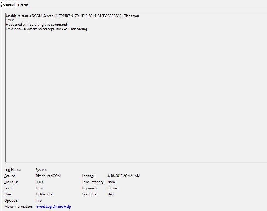 Unable to start DCOM error shut down my computer again 2283f8c3-0ba4-406a-9a02-953c0cee935b?upload=true.png