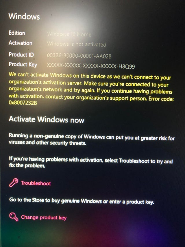 anyone know how to fix this? i can't change my product key to activate windows 22uzlkuzu6t61.jpg